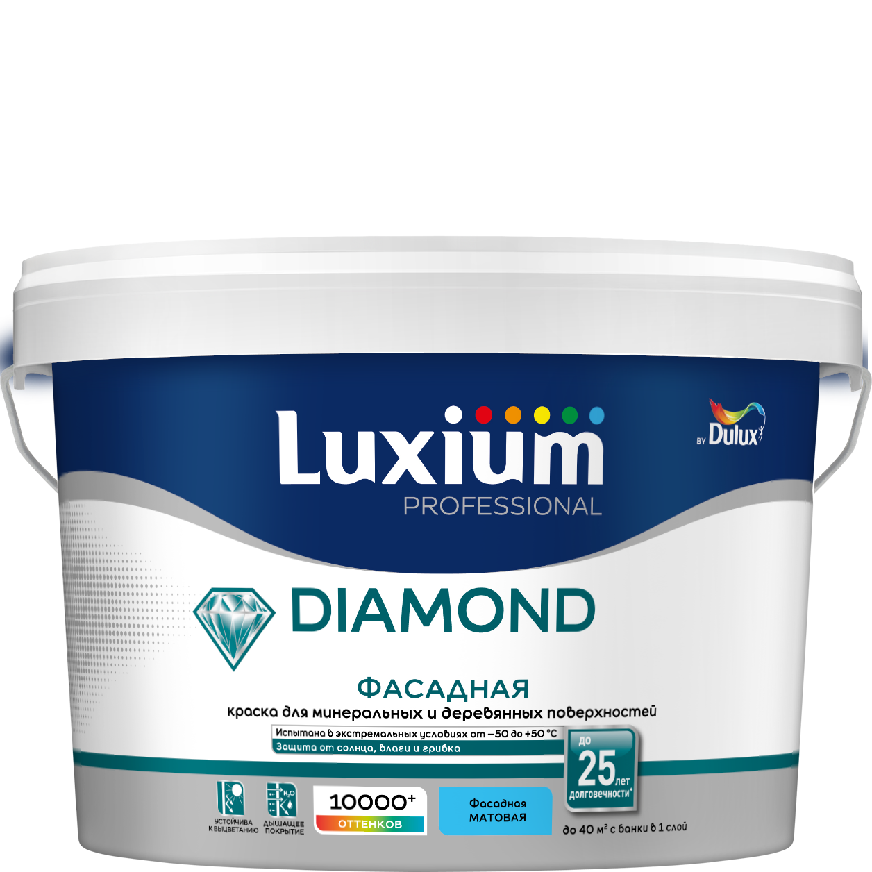 Краска Luxium Prof Diamond Фасад Глад мт BC 2,25л