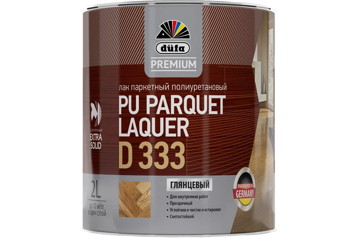 DufaPremium Лак PU PARQUET LAQUER D333 полиуретановый паркетный глянцевый 2л