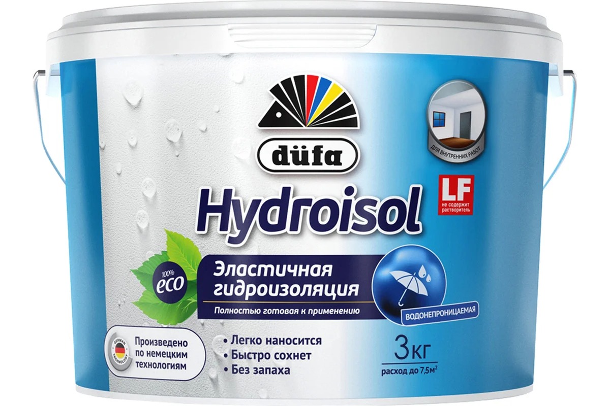 Dufa Гидроизоляция HYDROISOL эластичная 3кг