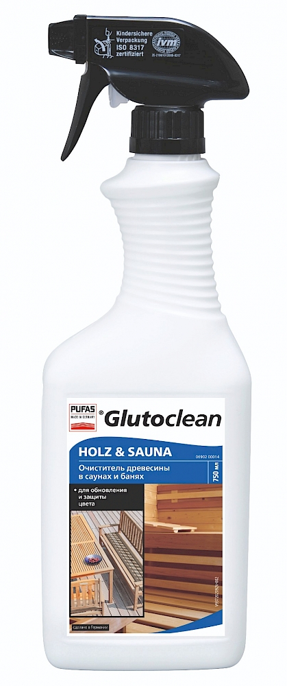 Очиститель PUFAS Glutoclean для древесины в саунах и банях 6*760мл 390-037202092