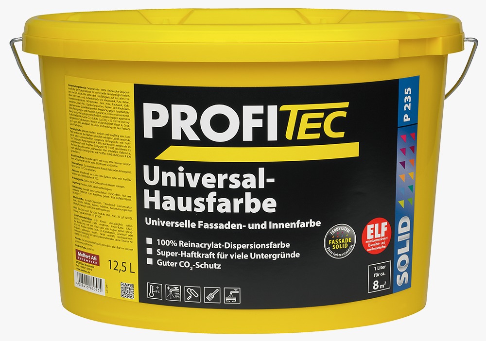 Краска фасадная P235 Universal-Hausfarbe 12,5 л, белая