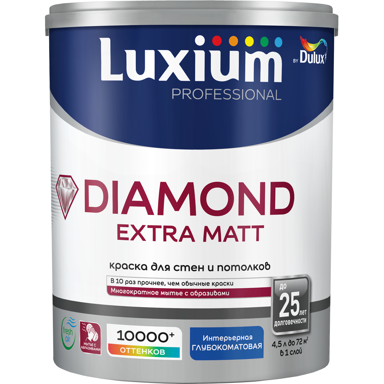 Краска Luxium Prof Diamond Ext Matt глуб/мт BC4,5л