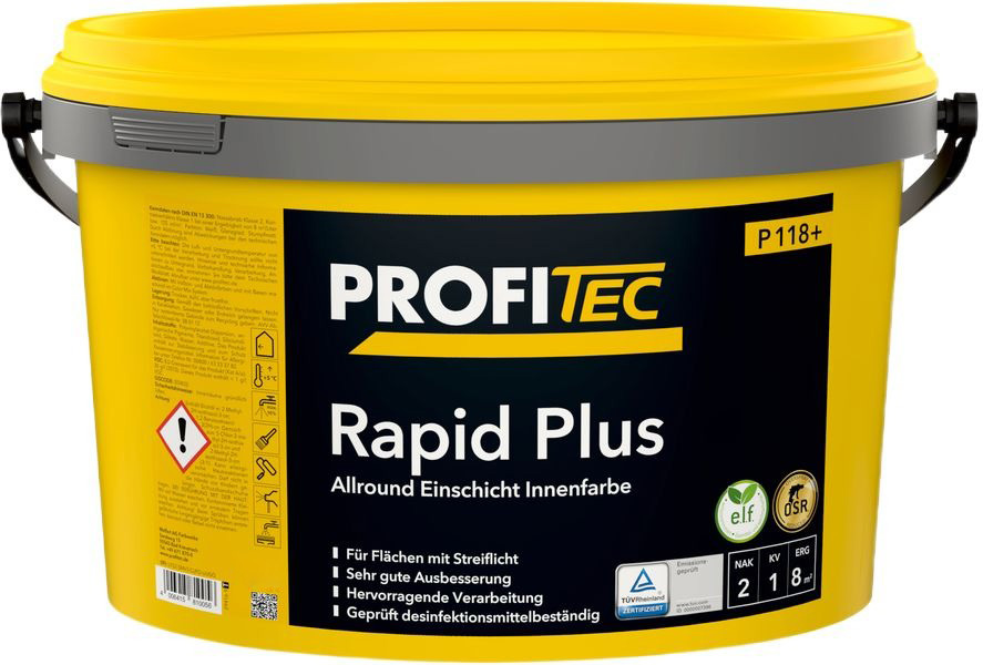 Купить Краска ProfiTec P118 weiss Rapid Plus матовая 5 л, база 3 Краска ProfiTec P118 weiss Rapid Plus матовая 5 л, база 3