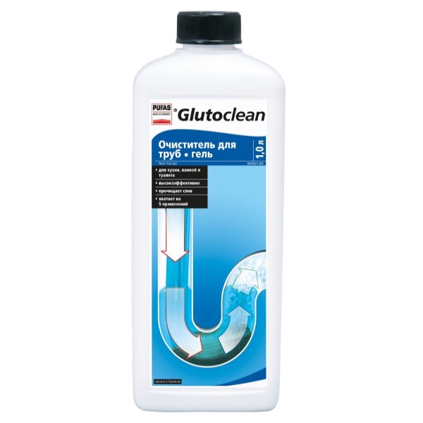 Средство PUFAS Glutoclean очиститель для труб гель 4*1л