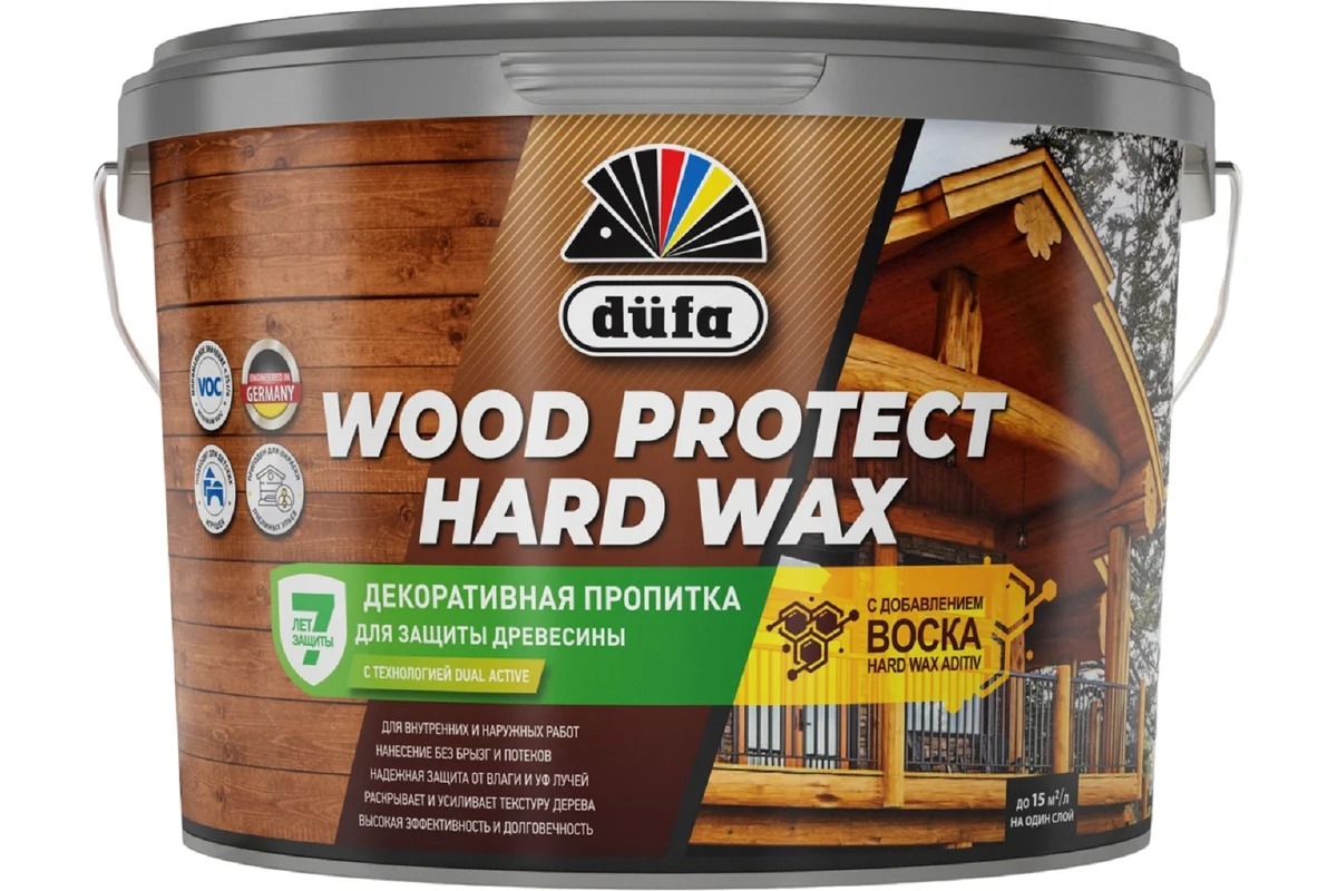 Dufa Пропитка WOOD PROTECT HARD WAX прозрачный  9л