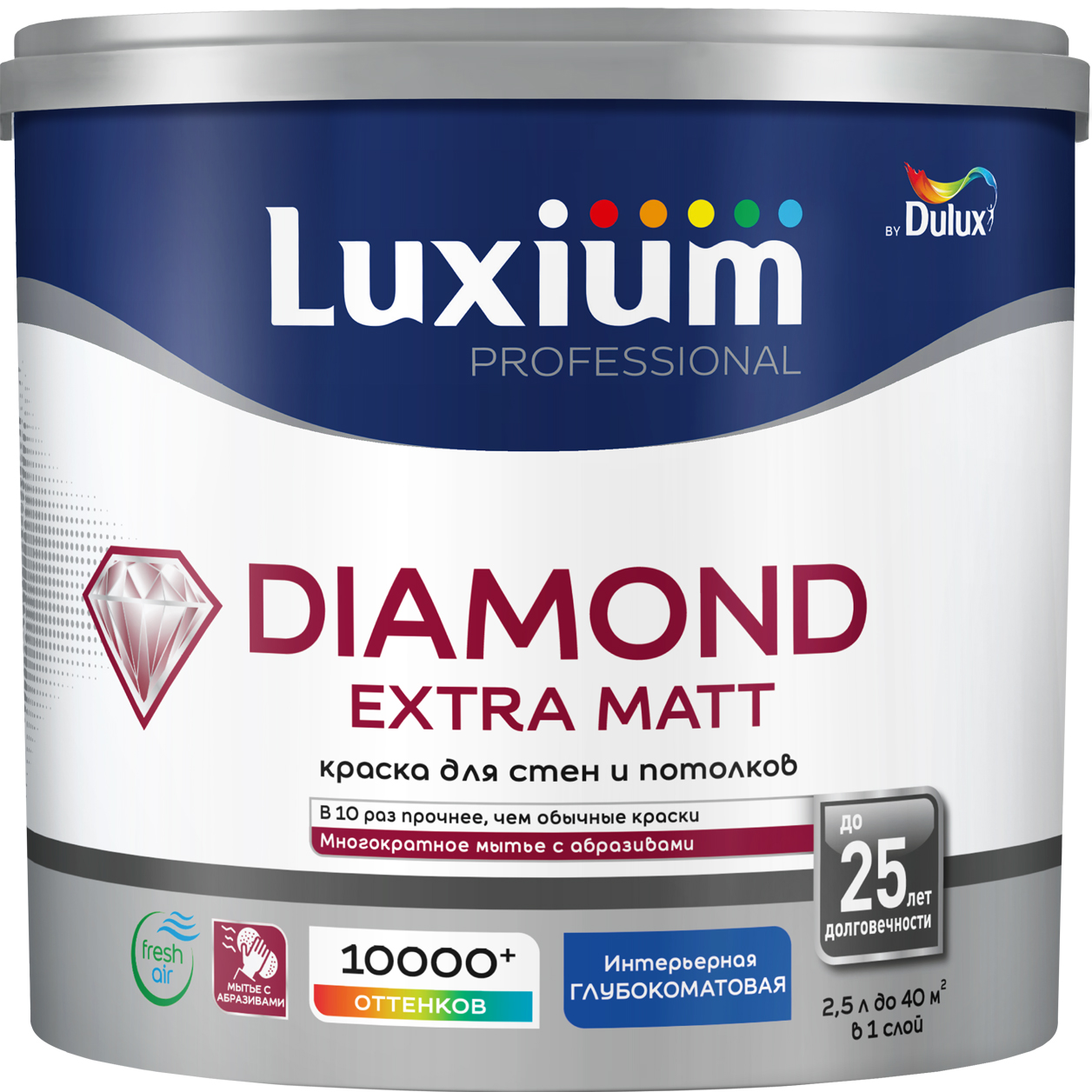Краска Luxium Prof Diamond Ext Matt глуб/мт BC2,25л