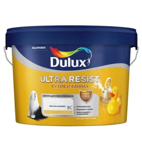 Краска Dulux Ultra Resist Кухня и Ванная мат ВС 2,25л