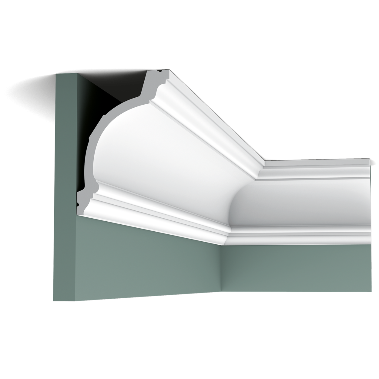 C217 карниз полиуретан 200 x 15,6 x 10,3