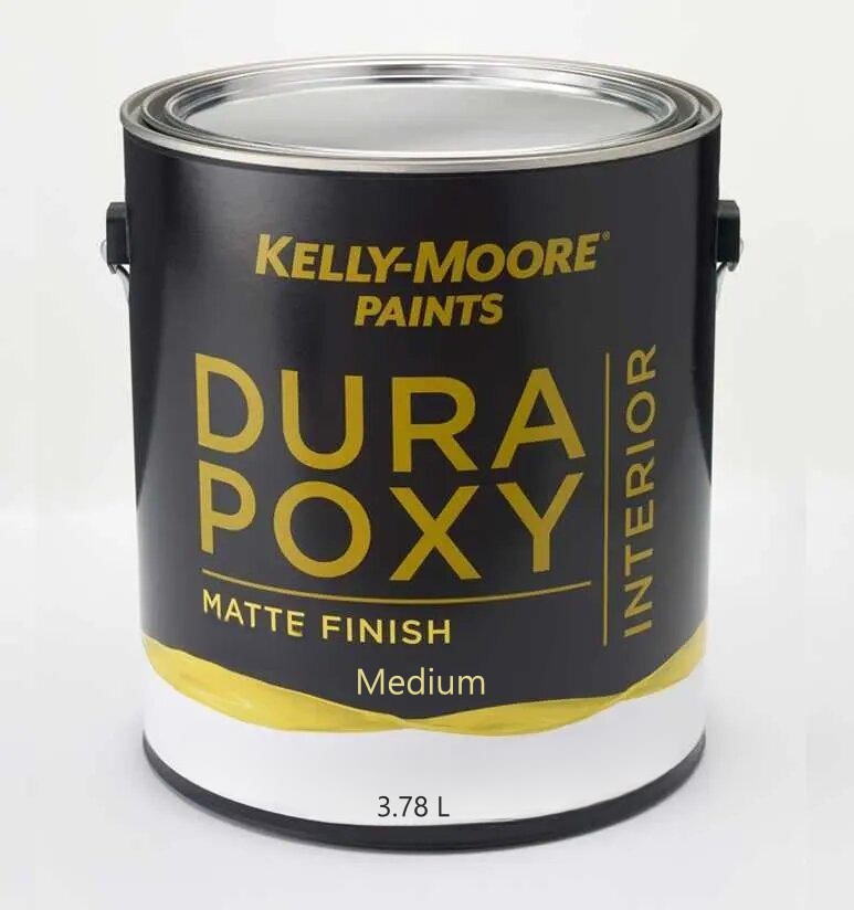 Краска антивандальная интерьерная KELLY-MOORE DuraPoxy (цвет- medium base, matte), банка 3,78л