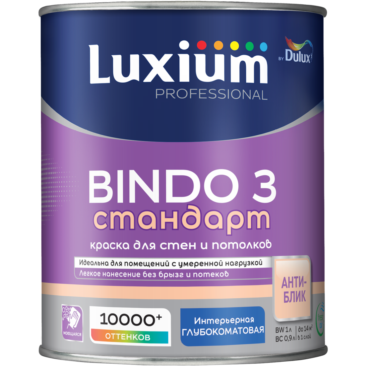 Краска Luxium Professional Bindo 3 глуб/мат BC 0,9л