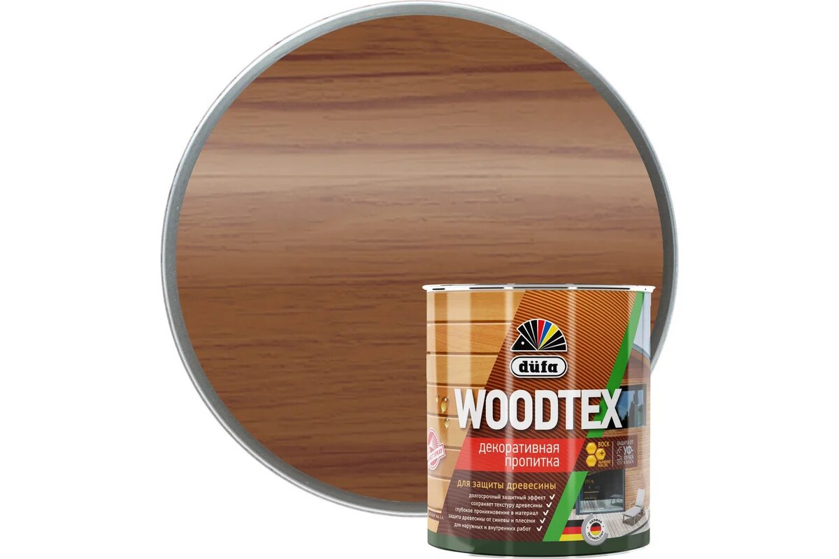 Dufa Пропитка WOOD TEX махагон  0,9л