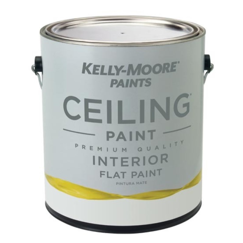 Краска ультраматовая д/потолков KELLY-MOORE Ceiling Paint (цвет: ultra white, flat), банка 3,78л