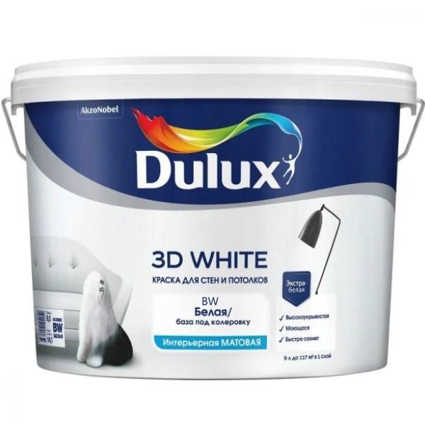 Краска Dulux 3D White матовая BW 9л