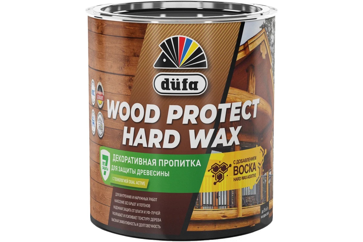 Dufa Пропитка WOOD PROTECT HARD WAX прозрачный   0,75л