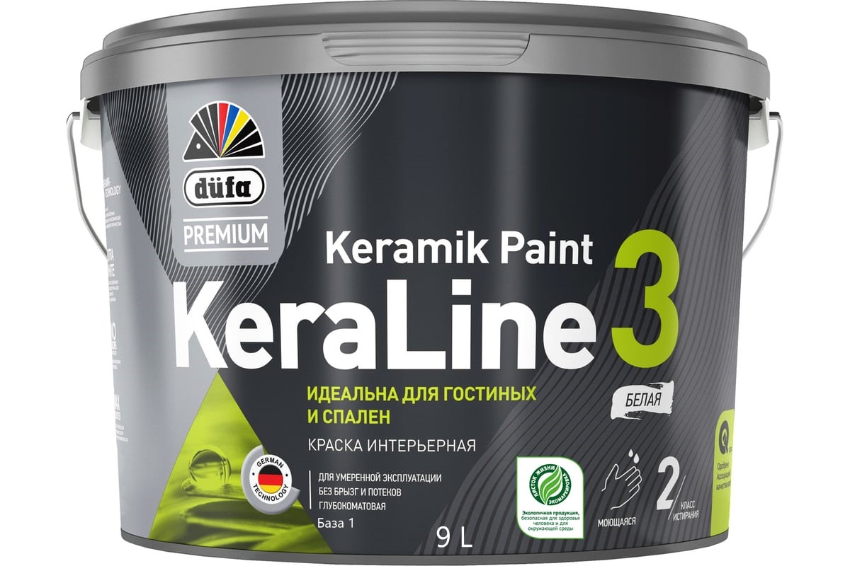 DufaPremium ВД краска KeraLine  3  база1  9л