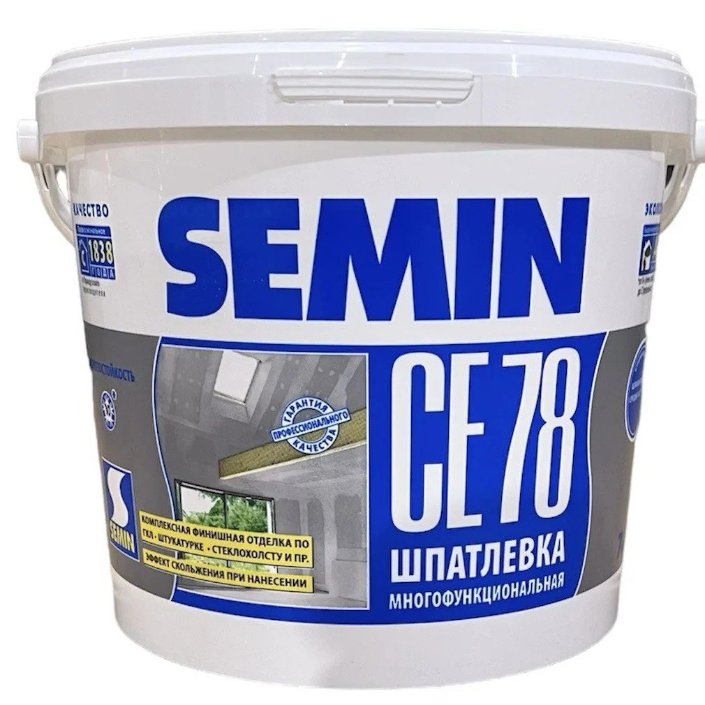 Шпатлевка  SEMIN CE78  Белая крышка (20кг) универсальная