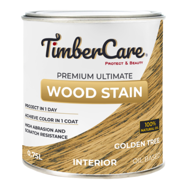 Тонирующее масло TimberCare Wood Stain (цвет- Золотое дерево- Golden tree), банка 0,75л