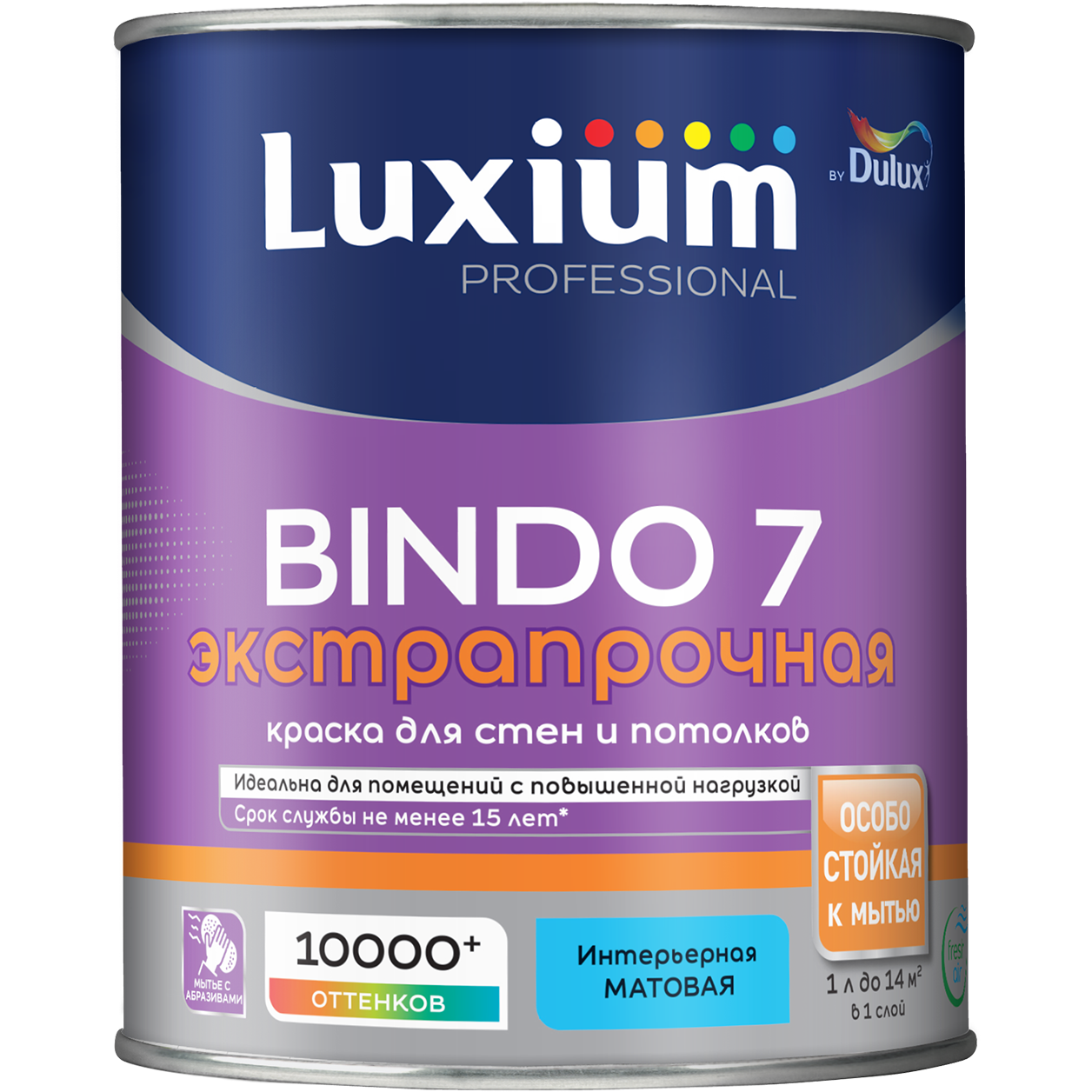 Краска Luxium Prof Bindo 7 мт BW 1л