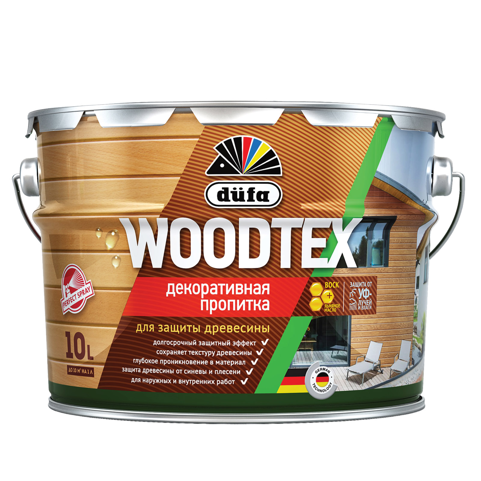 Dufa Пропитка WOOD TEX орегон  9л