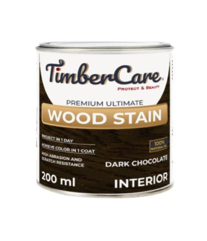 Тонирующее масло TimberCare Wood Stain (цвет- Темный шоколад- Dark Chocolate), банка 0,2л