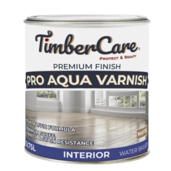 Проф. лак на акриловой основе TimberCare Pro Aqua Varnish (цвет- шелков-матовый- matte), банка 0,75л