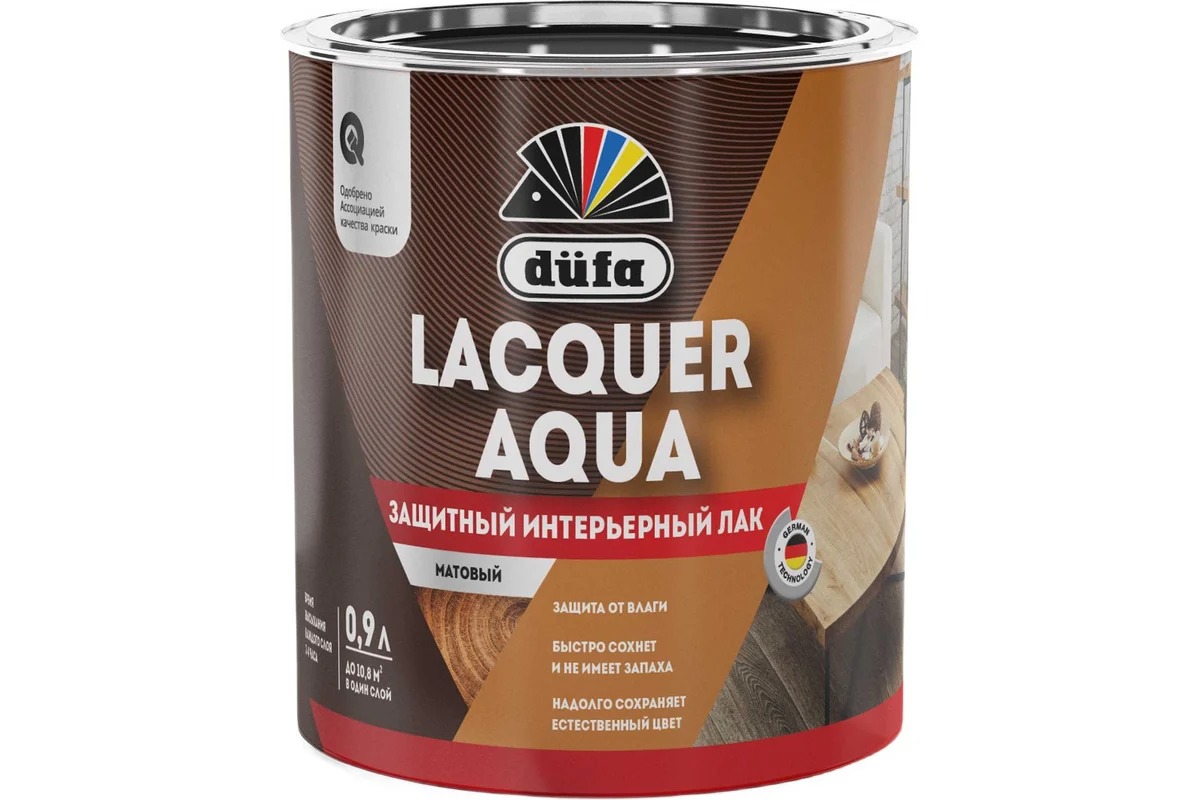 Dufa Лак LACQUER AQUA  интерьерный  матовый  0,9л