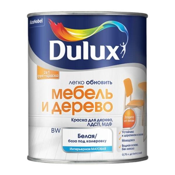 Краска Dulux Мебель и Дерево мат BW 0,75л