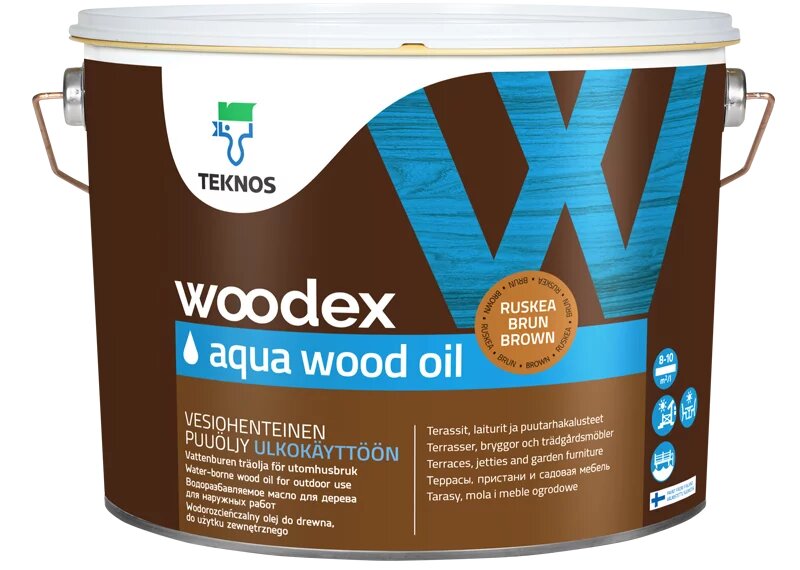 WOODEX AQUA WOOD OIL CLEAR пропитывающее средство для древесины 2,7