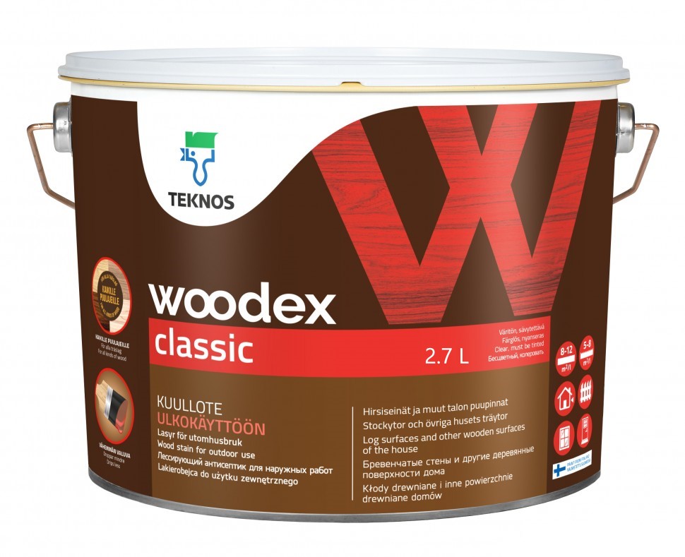 WOODEX CLASSIC CLEAR лессирующее средство для древесины  2,7