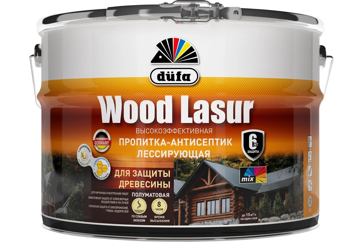 Dufa Пропитка WOOD LASUR бесцветная   9л