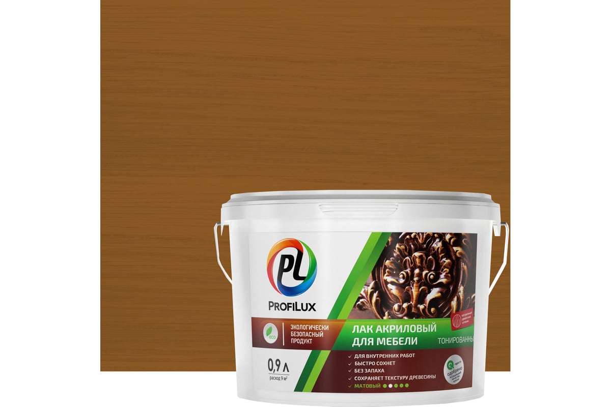 Profilux Лак акриловый для мебели тик 0,9 л