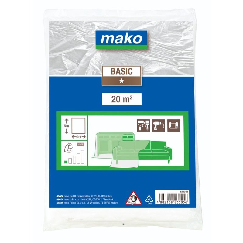Пленка MAKO защитная универсальная 4х5,0м / толщиной 7мкм 835005