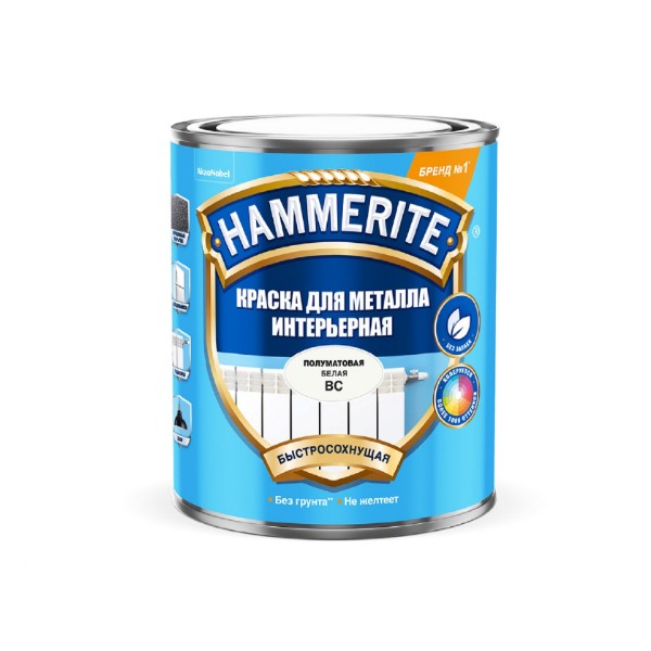 Краска HAMMER д/мет интерьерная BC 0,5л