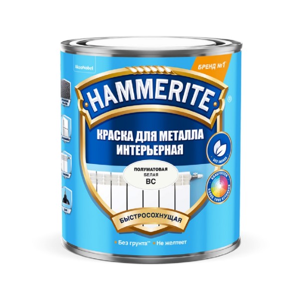Краска HAMMER д/мет интерьерная BC 0,9л