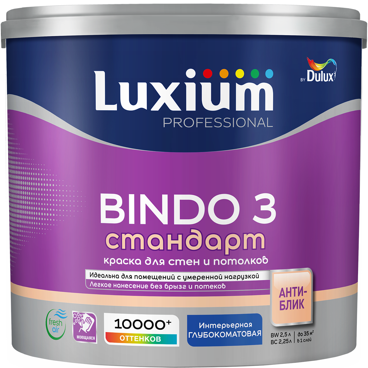 Краска Luxium Prof Bindo 3 глуб/мт BC 2,25л