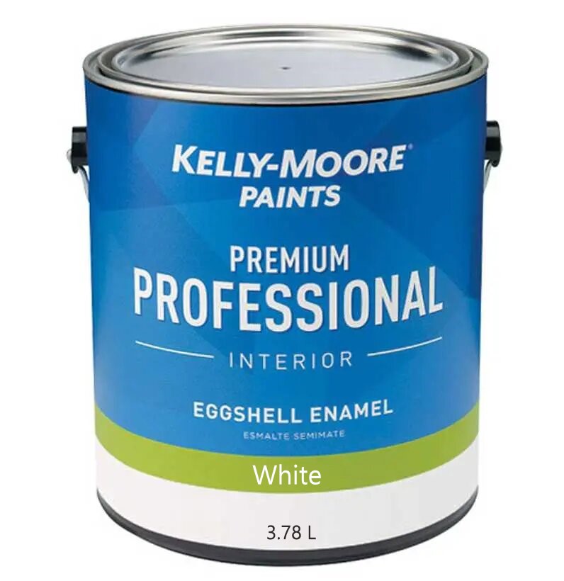 Краска профессиональная интерьерная KELLY-MOORE Premium Prof (white base, eggshell), банка 3,78л