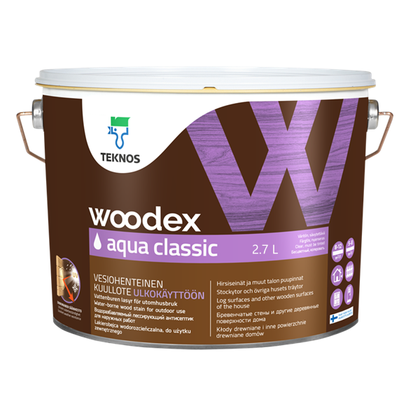 WOODEX AQUA CLASSIC CLEAR лессирующее средство для древесины  2,7