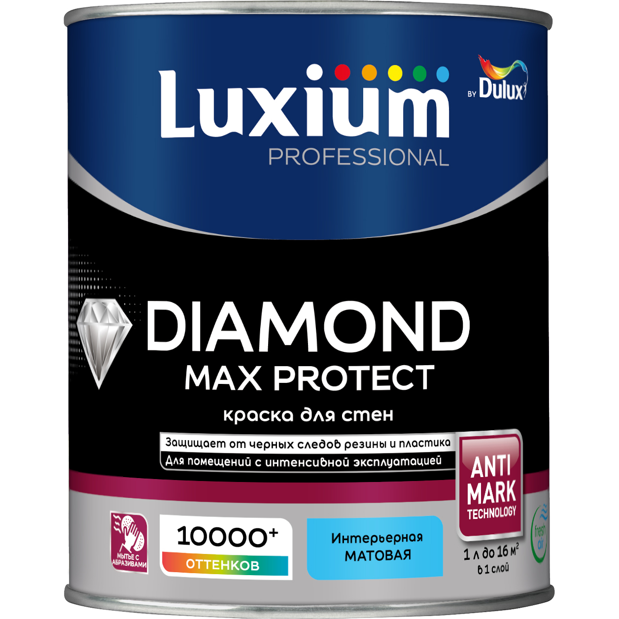 Краска Luxium Prof Diamond Max Protect мт BW1л