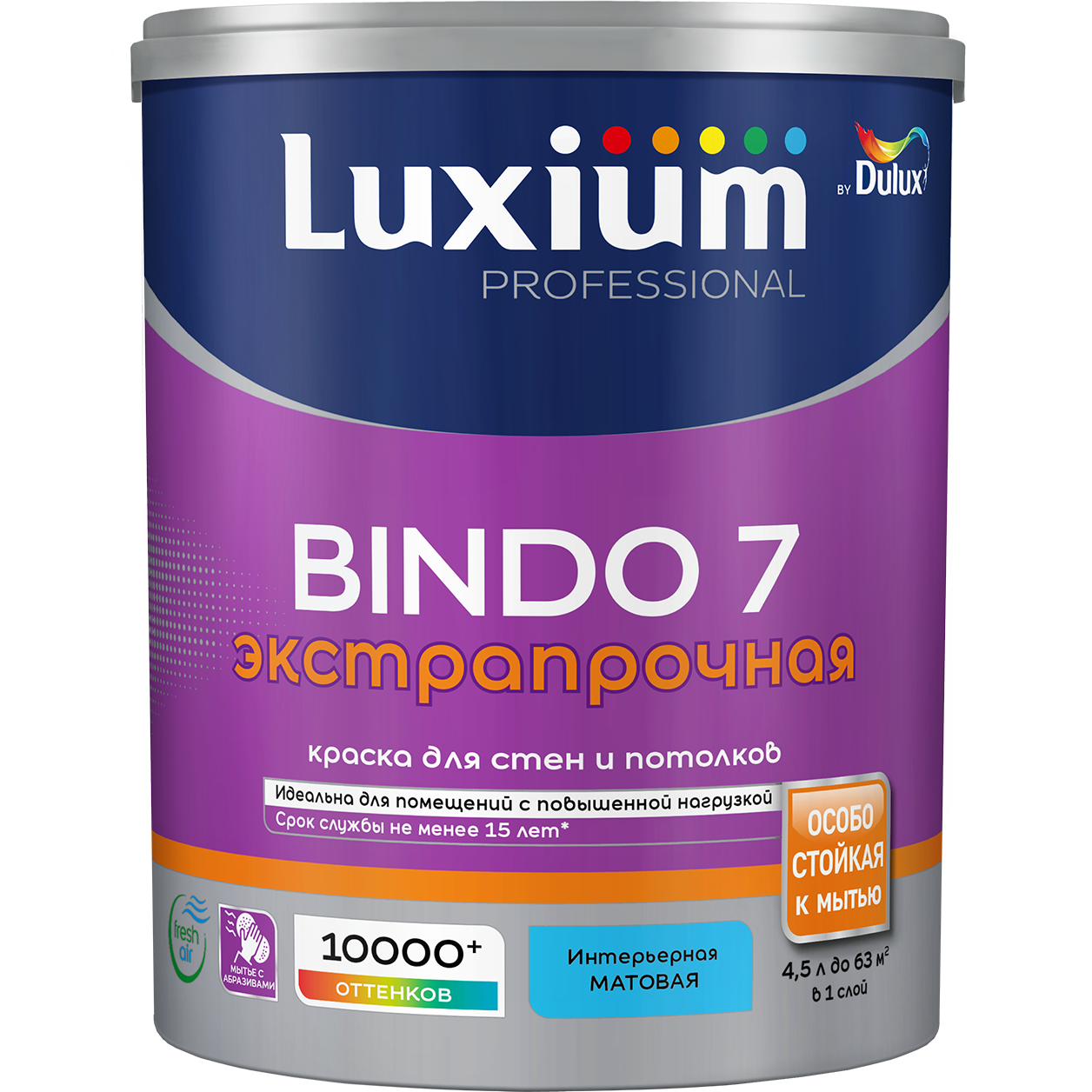 Краска Luxium Prof Bindo 7 мт BW 4,5л