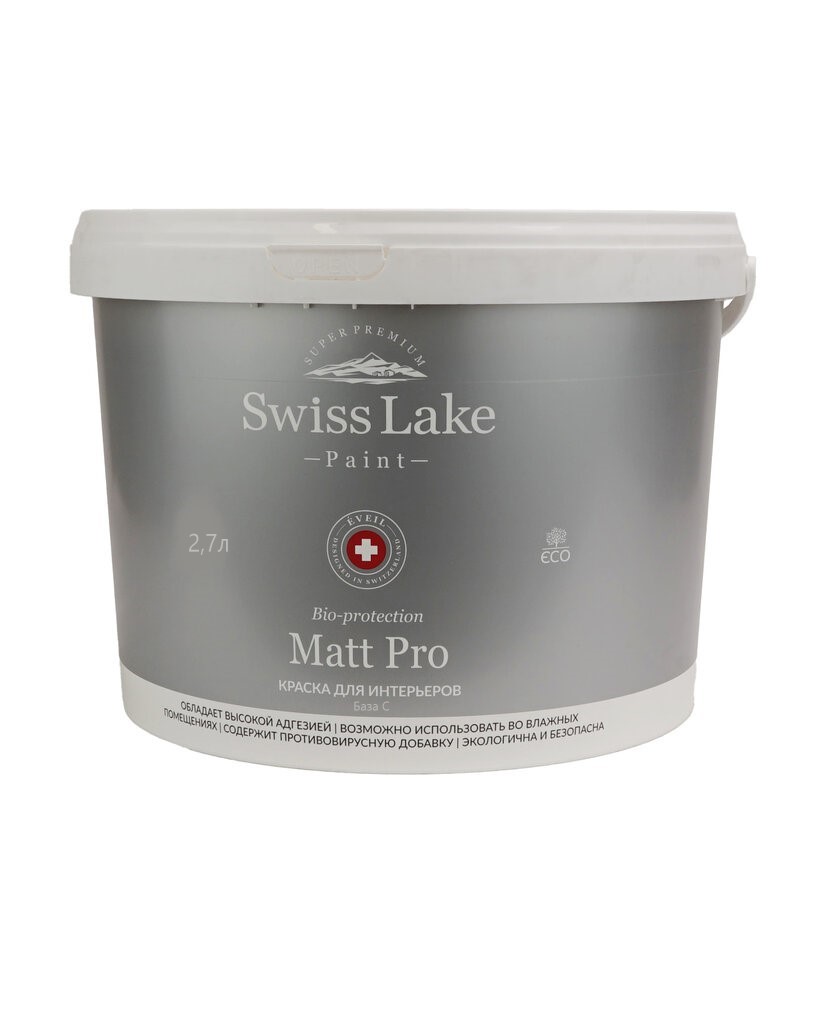 Swiss Lake Краска водно-дисперсионная Matt Pro Swiss Lake база C 2,7 л