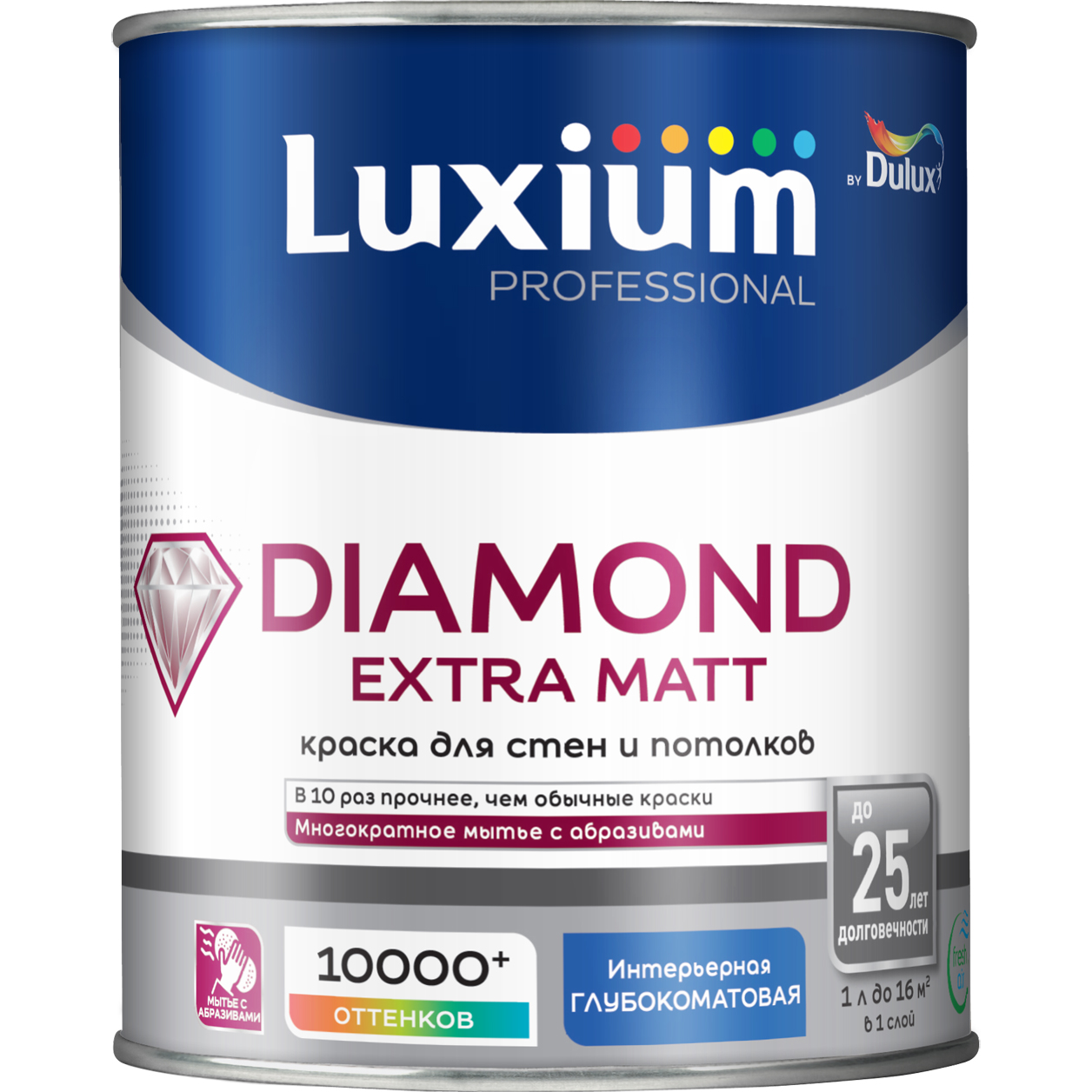 Краска Luxium Prof Diamond Ext Matt глуб/мт BC0,9л