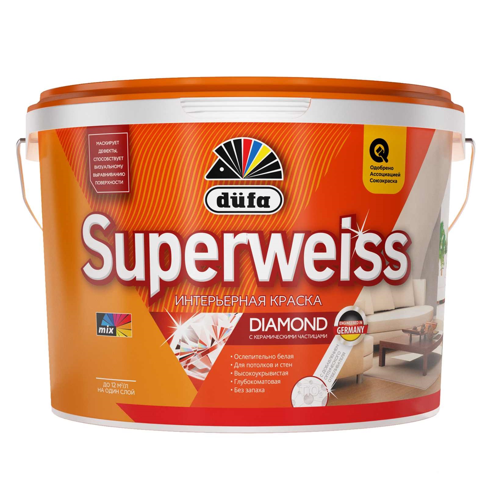 Dufa ВД краска SUPERWEISS RD4  9л