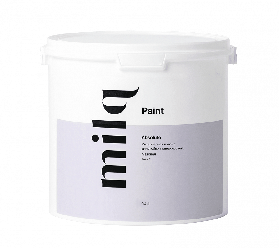 Краска Milq Absolute интерьерная износостойкая, база С 0,4 л