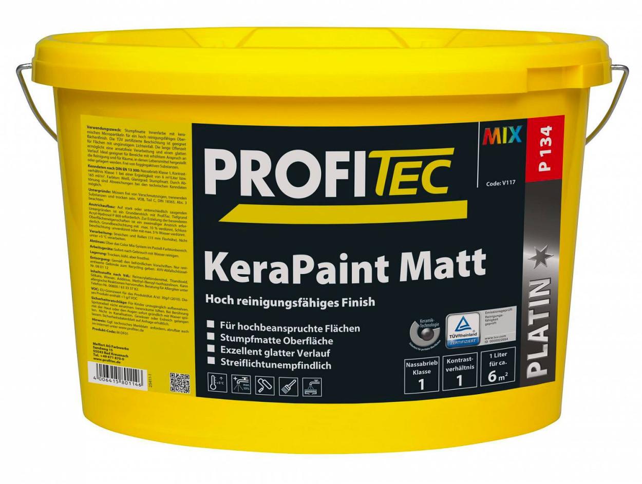 Краска ProfiTec P134 KeraPaint Matt глубокоматовая 5 л, белая