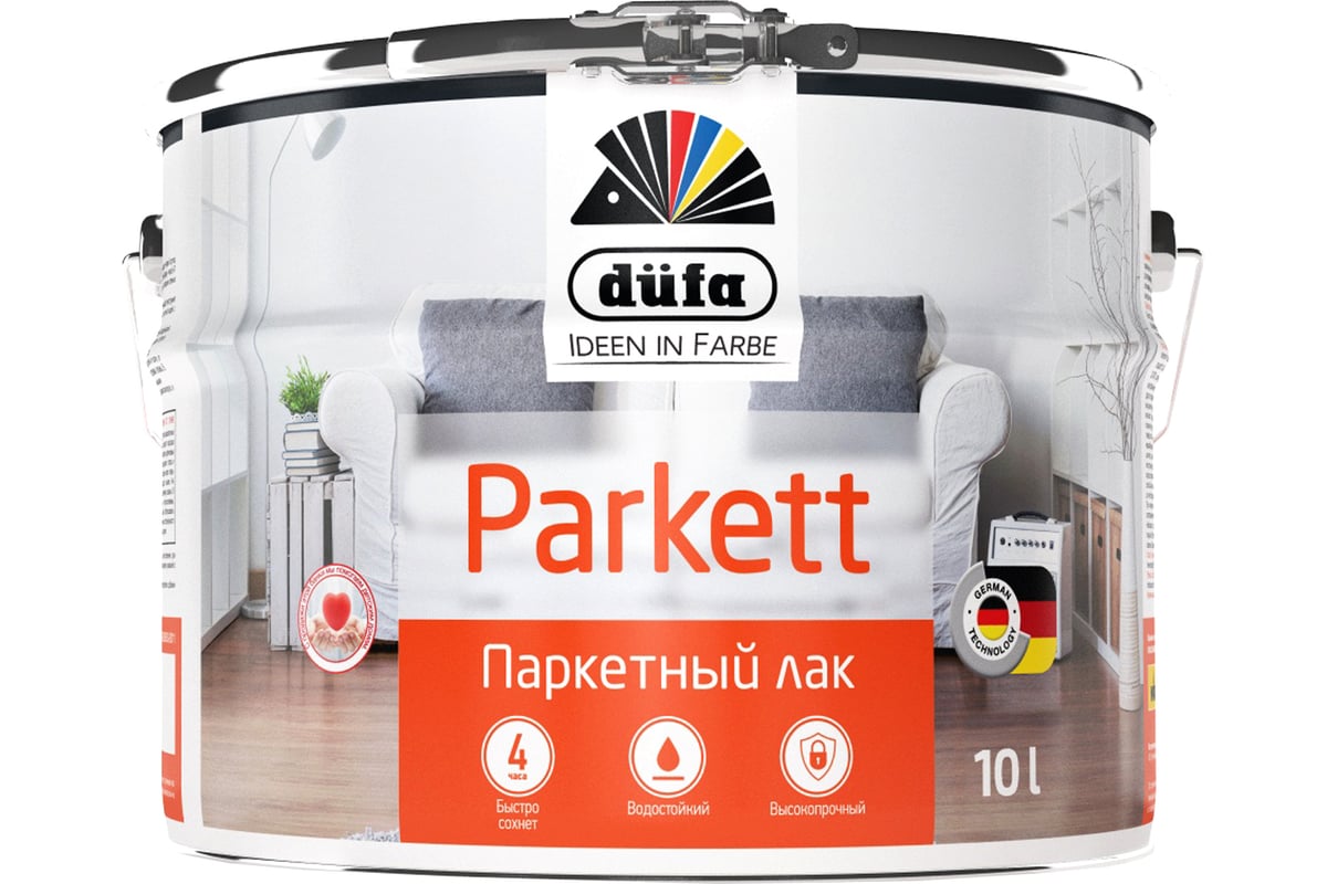 Dufa Лак PARKETT паркетный глянцевый 10л