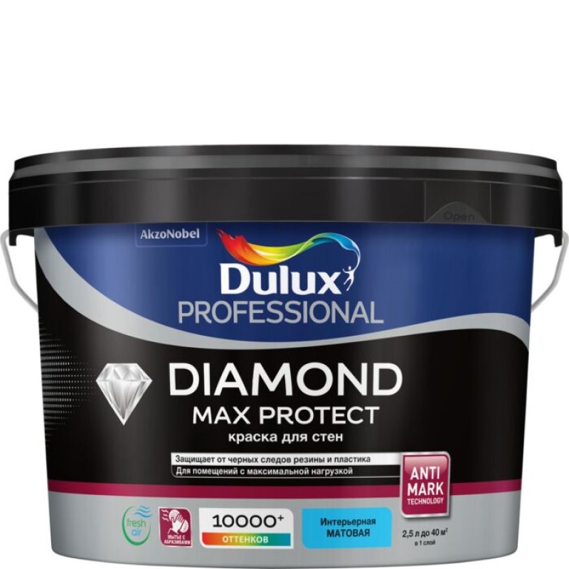 Краска Dulux Professional Diamond Max Protect мат BС 2,25л