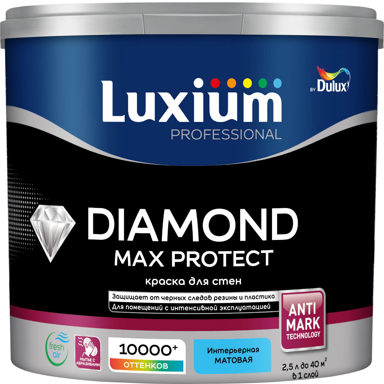 Краска Luxium Prof Diamond Max Protect мт BW2,5л