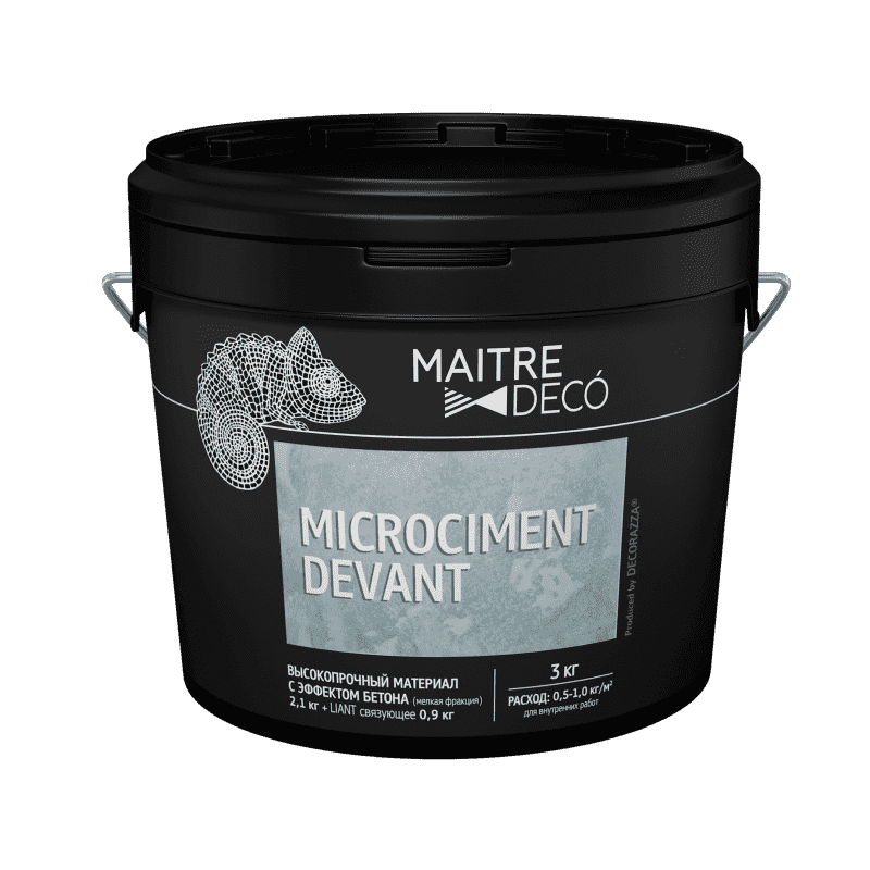 Микроцемент MICROCIMENT DEVANT Devant 2,1 кг + Liant 0,9 кг, 3 л