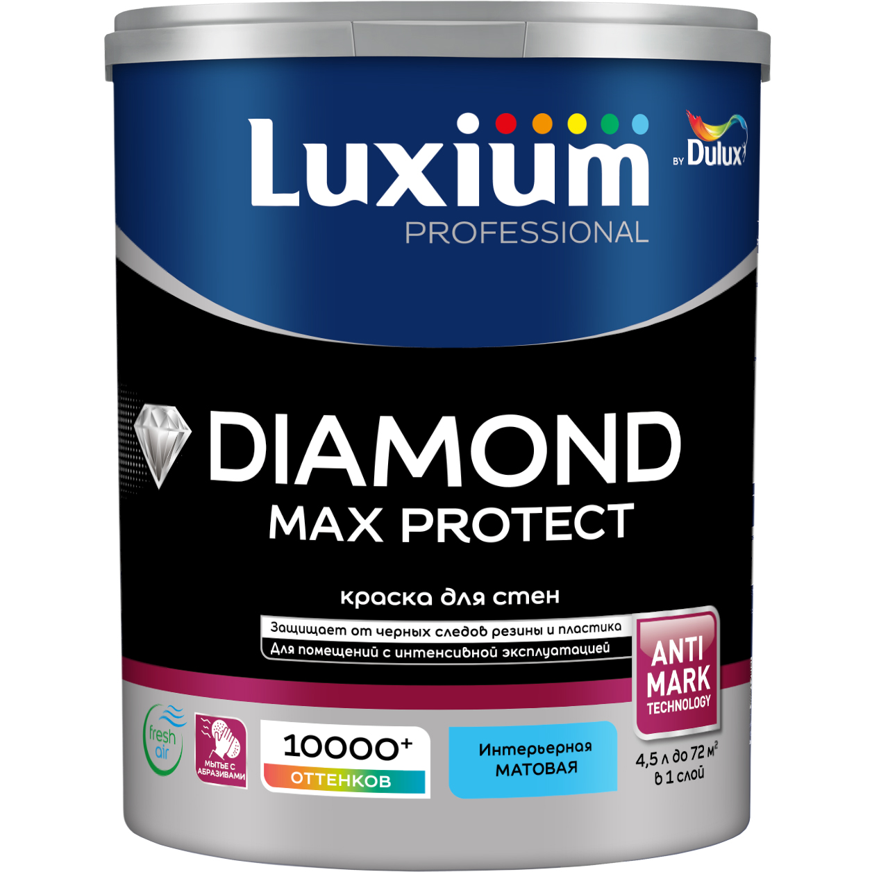 Краска Luxium Prof Diamond Max Protect мт BW4,5л
