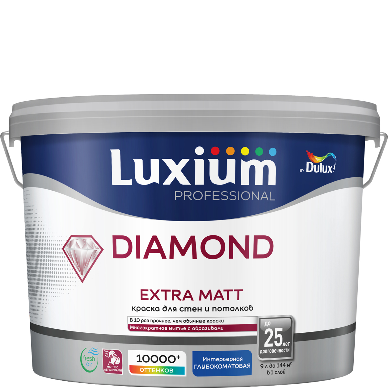 Краска Luxium Prof Diamond Ext Matt глуб/мт BW9л